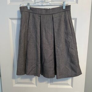 Brooks Brothers Herringbone A-Line Pleated Skirt